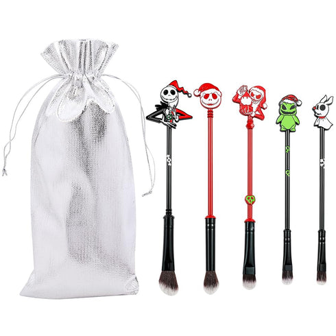 CORPSE BRIDE Makeup Brushes, 5pcs Halloween Jack Anime Makeup Brush Set (red and green)...