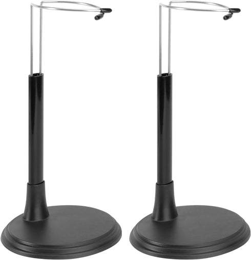 jojofuny 2Pcs Doll Support Stand Portable Doll Bear Toy Organizer Display Bracket Doll Holder Frame Rack for Home Shop Black, 11 Inch Tall...