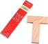 Wood T Shape Puzzle, 4 Pieces Brain Teaser Toy for Kids & Adults, Advanced Level, Great Gift & Party Favor, Includes Paper Instructions...