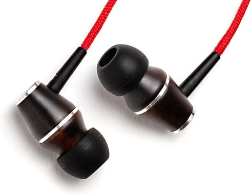 Symphonized XTC Premium Genuine Wood in-Ear Noise-isolating Headphones with Microphone (Red)...