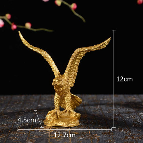 BRABUD Brass Fengshui Handmade Fortune Eagle/Hawk Statue Home Office Decoration Gift...