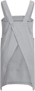 YESDOO Linen Apron Cross Back Apron for Women with Pockets Pinafore Dress for Baking Cooking, Grey, Small...
