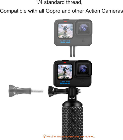 Floating Hand Grip, Waterproof Pole Mount for GoPro Hero 9/8/7/6/5/4/3/3+/2/1 Session, Handle Mount Accessories for Fusion AKASO DJI Osmo Action C...