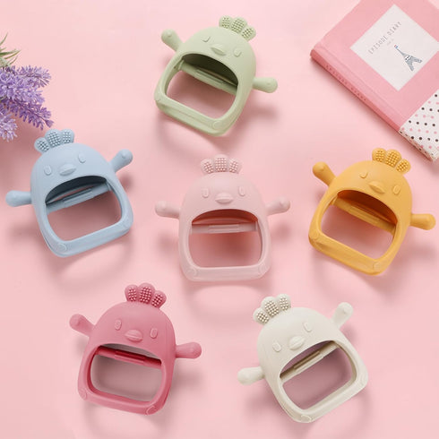 Baby Teething Toys, Soft Silicone Baby Teether Toys for 0-6 Months, Anti-Drop Hand Wrist Wearable Teether, Chew Toys for Sucking Needs, Baby Mitte...