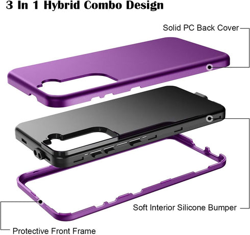 WeLoveCase for Samsung Galaxy S21 5G Case, Cover 3 in 1 Full Body Heavy Duty Protection Hybrid Shockproof TPU Bumper Three Layer Protective Case f...