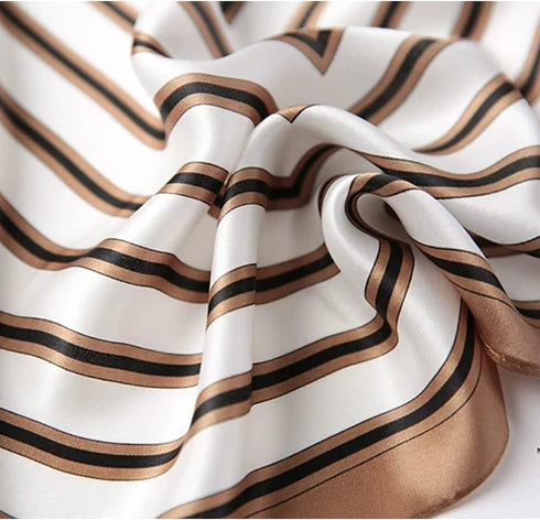 Aufeel 100% Real Mulberry Silk Women Small Square Neck Scarfs 21" Lightweight Headscarf Printed Neckerchief Gift Packed...