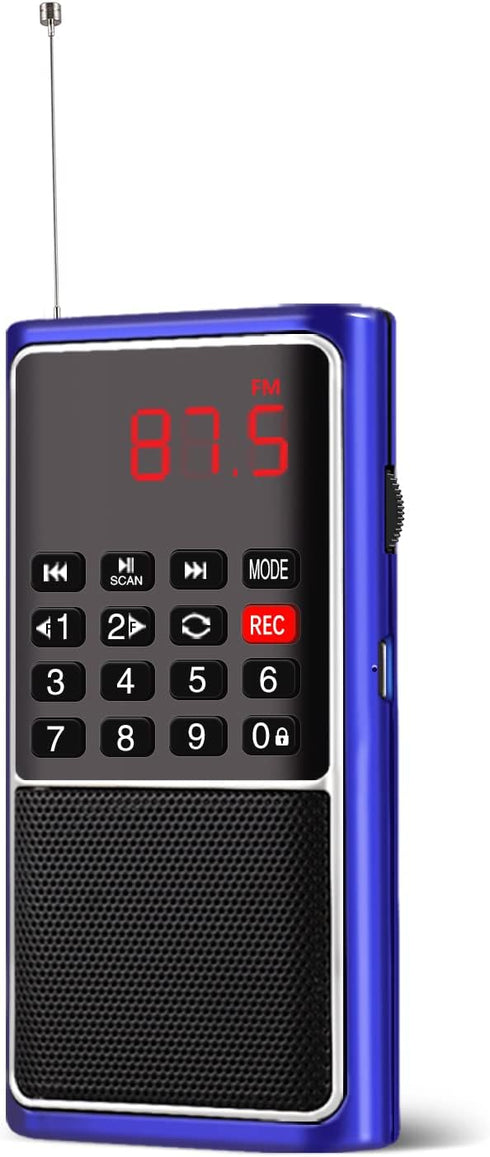 Leting Portable Radio with Mp3 Speaker, Radios Porable FM, Radio Support Tf Card/USB/Music Recording, Emergency Radio Rechargeable Battery Powered...
