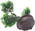 KOET Artificial Bonsai Pine Tree, 11Inch Faux Potted Plant Desk Display Fake Tree Pot Ornaments, Japanese Cedar Bonsai Plant for Home, Office Deco...