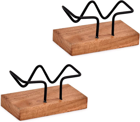 Business Card Holder Iron Name Card Organizer Name Card Business Card Display Holders for Desk Office Home Decoration (4.25" x 2" x 2") (Set of 2)...