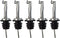 5 Pcs Wine Bottle Pourers, Stainless Steel Liquor Pour Spout Flip Top Wine Bottle Stoppers Speed Pourers Olive Oil Bottle Tapered Spout Bottle Pou...