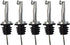 5 Pcs Wine Bottle Pourers, Stainless Steel Liquor Pour Spout Flip Top Wine Bottle Stoppers Speed Pourers Olive Oil Bottle Tapered Spout Bottle Pou...