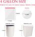 Small Trash-Bags-Bathroom 4 Gallon Drawstring Garbage-Bag - Kitchen Bedroom Car Size Unscented Clear White 57 Count Recycle Plastic Tall Liners Fo...