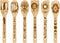 GLOBLELAND 6Pcs Magic Divination Bamboo Cooking Utensils Wooden Engraved Cooking Spoons Set Carving Kitchen Bamboo Spatula Set Wood Cooking Spoon ...