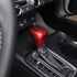 ABS Carbon Fiber Texture Car Center Control Gear Shift Knob Head Trim Cover,Gear Shift Knob Cover for Honda Civic 2022 (Red-Carbon Fber Texture)...