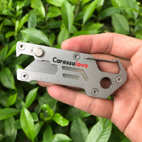 6-in-1 Razor Blades Utility Knife, Retractable Box Cutter, Multitool Knife with Bottle Opener, Hex Wrench, Rule, Water Compass, Cardboard Cutter S...