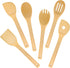 12? Wooden Spoons Spatulas for Cooking 6-Piece Bamboo Utensil Set, Wood Spatula Spoon Nonstick Kitchen Utensil Set....