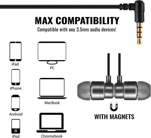 UliX Rider Wired Earbuds in-Ear Headphones, Earphones with Microphone, 5 Years Warranty, with Anti-Tangle Cable, Ear Buds for iPhone, iPad, Samsun...