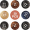 30 PCS Resin Sewing Buttons, 25mm/1 inch Round Bulk Buttons for Sewing, with 5 Matte Pattern Size 4 Holes, for Sewing DIY Crafts, Manual Button Pa...