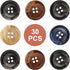 30 PCS Resin Sewing Buttons, 25mm/1 inch Round Bulk Buttons for Sewing, with 5 Matte Pattern Size 4 Holes, for Sewing DIY Crafts, Manual Button Pa...