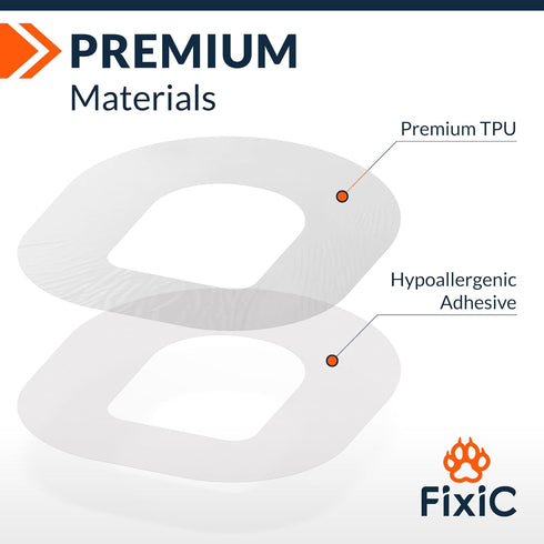 Fixic - 25 Pack - Adhesive Patches - Perfect for Omnipod - The Best Waterproof Adhesive Covers for Omnipod Sensors - Pre-Cut Back Paper - Long Fix...