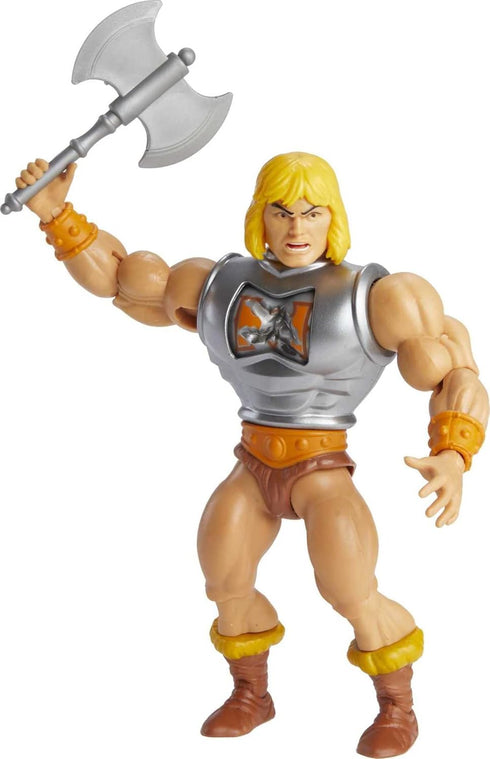 Masters of the Universe Origins Deluxe He-Man 5.5-in Action Figure, Battle Character for Storytelling Play and Display, Gift for 6 to 10-Year-Olds...