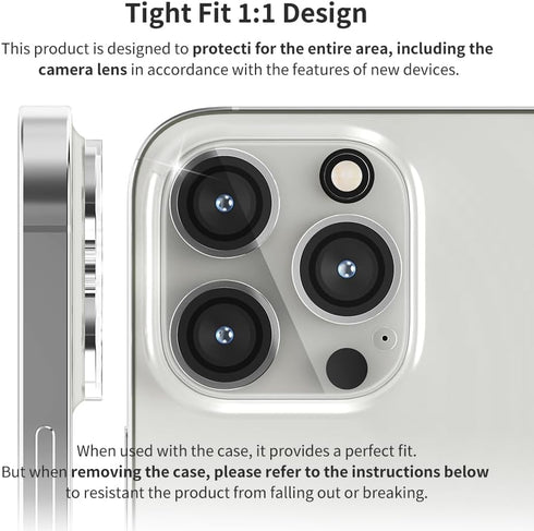 Sinjimoru iPhone 15 Series Anti-Light Scatter Tempered Glass Lens, Camera Lens Protector for iPhone 15/15 Plus Phone Lens Protector. Lens Glass Bl...