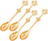 8 Pieces Golden Teaspoon Mini Gold Spoon with Crown Stainless Steel Coffee Cake Spoon Decorated Tea Spoons for Afternoon Tea Crown Spoon Party Fav...