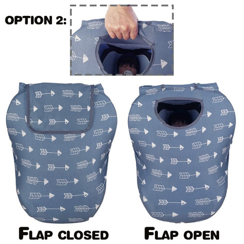 Car seat Covers for Babies, Stretchy Multi in 1 Baby Car Seat Cover, Carseat Cover Girls boy, Breastfeeding Cover, Window with Flap Cover, self-co...
