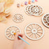 OLYCRAFT 12pcs 3Sizes Unfinished Wood Wheel Blank Wood Slices Train Car Wheel Wooden Pieces Unfinished Blank Slices Natural Wood Cutouts for DIY P...