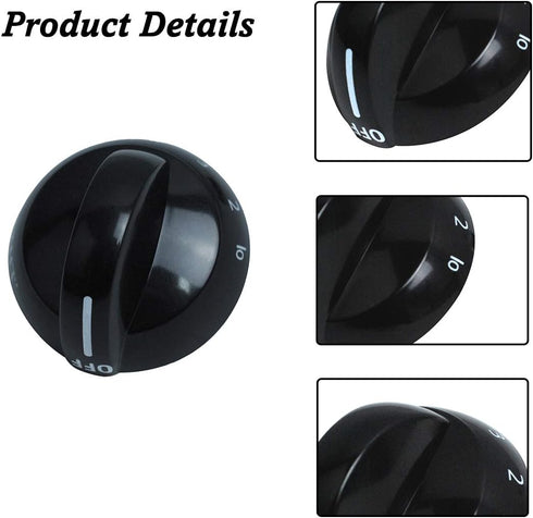 Swess 316220009 Range Burner Knob for Compatible with 316220009 Knob 1379610 AP4322122 1379610 AH1991531 PS1991531?4 Pack?