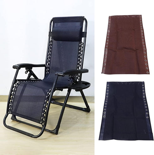 CALIDAKA Zero-Gravity Chair Replacement Fabric,63" x 17" Recliner Mesh Canvas,Lounge Chair Fabric with Ropes,an-ti-Gravity Folding Lounge Repair C...