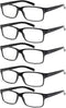 NORPERWIS Reading Glasses 5 Pairs Quality Readers Spring Hinge Glasses for Reading for Men and Women (5 Pack Black, 2.50)......