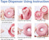 Candy Color Tape Dispenser, Small Cute Donut-Shaped Tape Organizer Desk for Home Office or School Supply (2Pcs Round)...