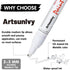 White Paint Pens marking pens Permanent Markers - 2 Pack Oil Based Waterproof Markers for Tire, Rubber,Wood, Rocks, Metal, Canvas,Plastic, Dark Su...