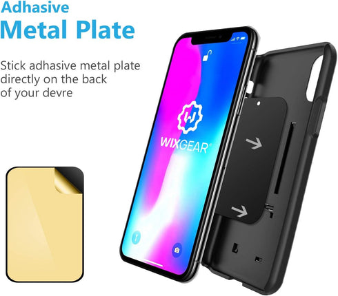 WixGear Magnetic Phone Car Mount, Universal Bite-Lock Air Vent Magnetic Phone Car Mount Holder, for Cell Phones with Swift-snap Technology...