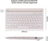 Bluetooth Keyboard Wireless Portable Mute Click Multi Device Keyboard Rechargeable Bluetooth 3.0 78 Keys Compact Wireless Keyboard for Tablet Lapt...