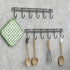 2 Pieces Kitchen Utensil Hooks,Adhesive Kitchen Utensils Hanging Rack,Wall Mount Kitchen Utensil Holder for Tools/Towel/Knife...