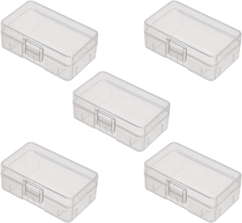 Fielect 5Pcs 9V Battery Storage Case, Battery Organizer for 9V Battery Multipurpose Battery Storage Box Holder Case Transparent for 9V Battery...
