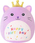 SQEQE Cat Stuffed Animal Kawaii Cat Plushie with Golden Crown Soft Kitty Stuffed Toy Birthday Party Decoration Gift for Kids Girls Boys(Purple Cat...