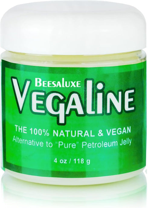 Vegaline - 100% Natural, Vegan & Hypoallergenic Alternative to Petroleum Jelly - Lips, Hands, Baby, Makeup Remover and More (4 oz)...