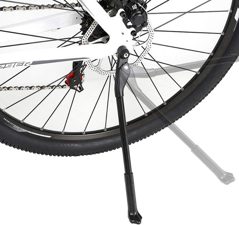 Bike Rear Side Stand Aluminium Alloy Quick Release Bicycle-Kickstand With Concealed Spring-Loaded Latch Non-Slip Rear Side for 24-27.5 Inch Mounta...