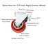 1.5 inch Rigid No-Swivel Plate Hard Rubber Caster Wheels for Furniture and Workbench 6 Packs(Free Screws)...