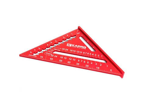 Kapro - 446 High Definition Anodized Rafter Square - Resists Wear and Corrosion - Features Conversion Table and Protractor - Lightweight & Compact...
