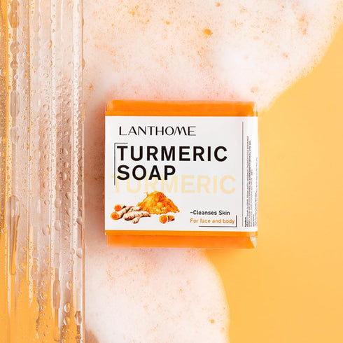 Turmeric Soap Natural Ginger Bar Soap: 2PCS Plants Essential Oil Bar Soap for Face & Body - Reduces Acne & Dark Spot & Cleanses Skin...