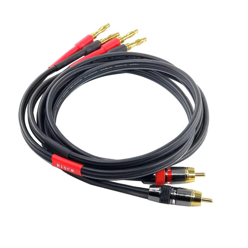 Male RCA to Banana Plug Speaker Cable Banana Plug to RCA Speaker Cable 12AWG Cables,2Pack (3FT)...