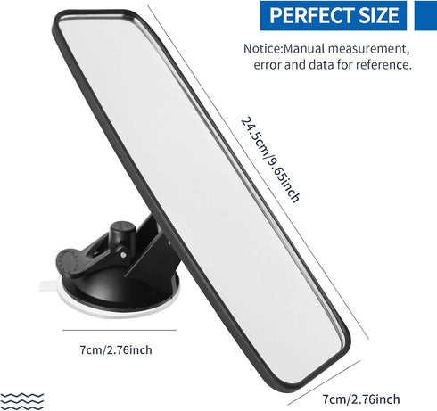 Rear View Mirror, Adjustable Car Interior Rear View Mirror Car Seat Child Safety Mirror for Universal Cars Trucks SUV-9.64 x 2.6 inch (White)...