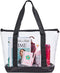 Large Clear Tote Bag, Fashion PVC Shoulder Handbag for Women, Clear Stadium Bag for Security Travel,Shopping,Sports and Work...