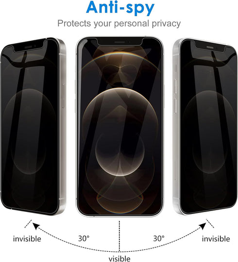 JETech Privacy Screen Protector for iPhone 12 Pro 6.1-Inch with Camera Lens Protector, Anti Spy Tempered Glass Film, 2-Pack Each......