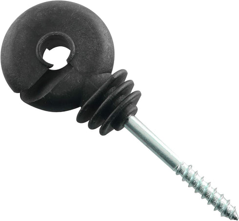 12pcs Electric Fence Insulator Screw-in Insulator Black Self-Tapping Fence Ring Post Wood Post Insulator...