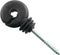 12pcs Electric Fence Insulator Screw-in Insulator Black Self-Tapping Fence Ring Post Wood Post Insulator...